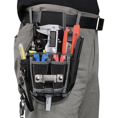 NICEYARD Tool Bag Oxford Tool Belt for Electrician Technician Waist Pocket Pouch Small Tool Bag With Belt Screwdriver Holder