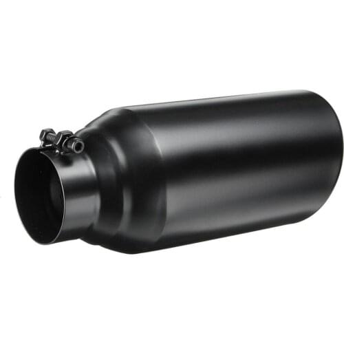 Universal Car Exhaust Muffler Tail Pipe 3" Inlet 5" Outlet Exhaust Tip Tail Pipe Rolled End Stainless Steel Angle Cut Tube