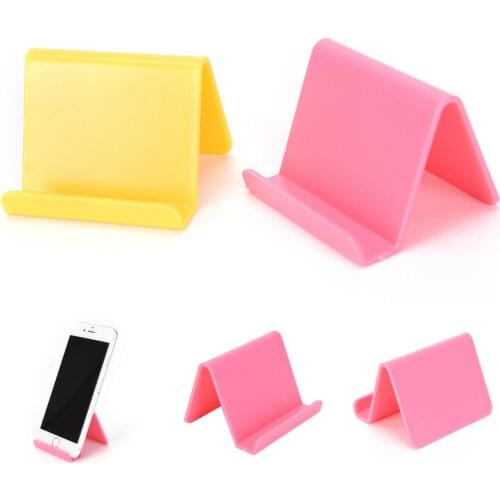 Universal Desktop Cell Mobile Phone Stand Candy Color Support For Smartphone Tablet Flexible Folding Desk Bracket Holder