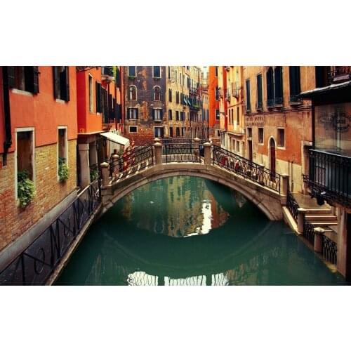 Venice italy Bridge river Village backgrounds High quality Computer print scenic backdrops