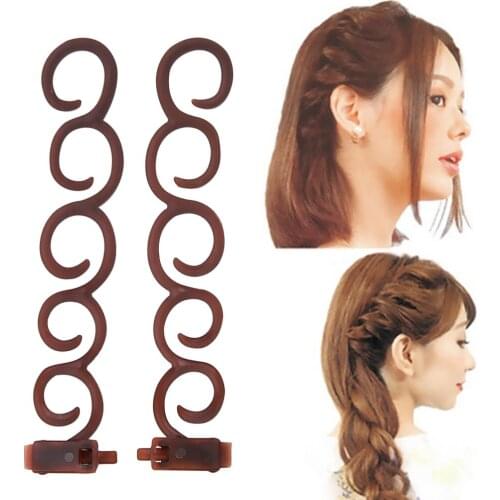 Magic 1pc Black French Braiding Tool with Hook Hair Edge Twist Hair Bun Styling Tools Hair Braider DIY Roller Weave Braid