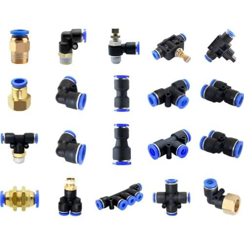 1Pcs Pneumatic Fittings Connectors Air Water Hose Tube Quick Release Joiner Push In Quick Couplings Accessories
