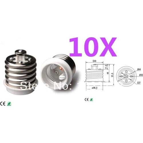 10pcs E40 TO E27 Socket Adapter Led Light Bulb Lamp Holder Converter Free Shipping With Tracking No
