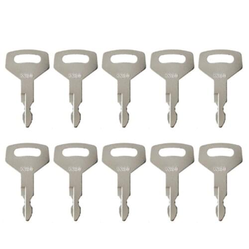 10 PCS Aftermarket Replacement Ignition Keys Fits Kobelco K250 Excavator Heavy Equipment