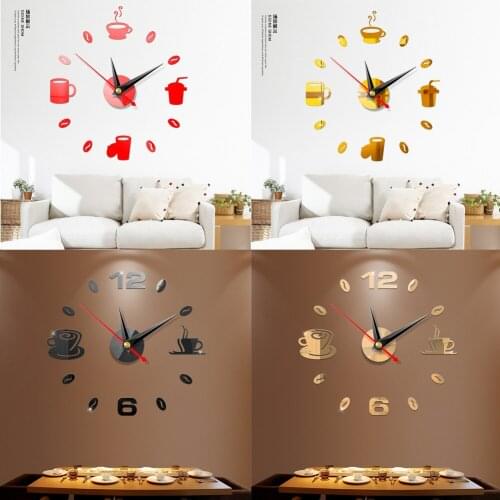 2021 New Acrylic Mirror Diy Wall Clock Watch 3d Wall Stickers Large Decorative Quartz Clocks Modern Design