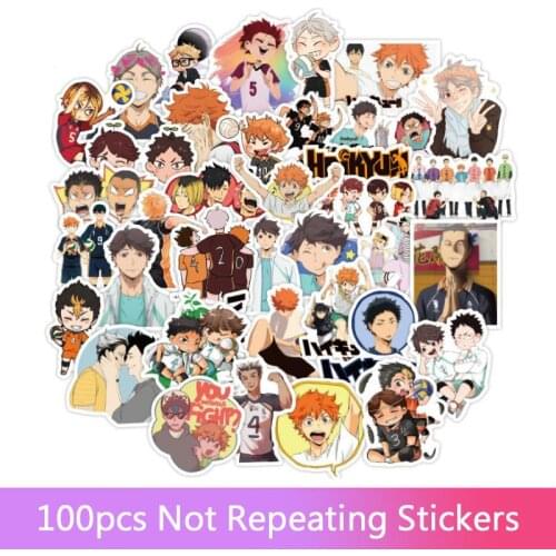 50/100pcs volleyball boys Japanese anime graffiti stickers suitcase suitcase guitar car stickers waterproof stickers