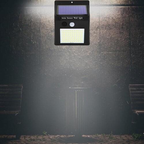 60/70LED Solar Energy Powered Wall Lamps Human Motion Induction Light Waterproof Outdoor Security Garden Street Lights