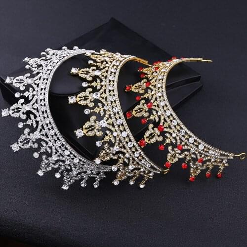 ACRDDK Women Fashion Head Ornament Girl Tiaras Headwear Wedding Bridal Bridesmaid Crystal Crown Hair Accessories