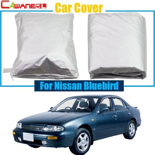 Cawanerl Outdoor Car Cover Sun Shield Rain Snow Resistant Protector Anti UV Cover Dustproof For Nissan Bluebird