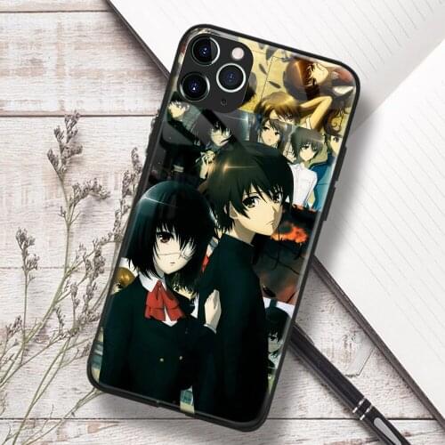 Mei Misaki Another anime Soft TPU Glass Phone Case for IPhone SE 6s 7 8 Plus X Xr Xs 11 12 Mini Pro Max Samsung