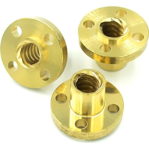 3D printer parts Copper Trapezoidal Screw Nut for T8 Screw T8 nuts stepper motor, rail screw