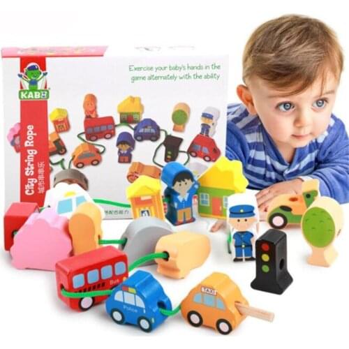 Children Creative DIY Beads Toy City Farm String Rope Kids girls handmade Art Craft Educational Toys For Gifts And Presents