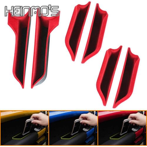 For MINI JCW Cooper S F55 Car Styling Accessories Car Door Handle Storage Box For MINI F56 Mobile Phone Holder Bag Barrel Case