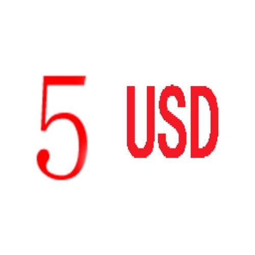 5$ Extra Fee/cost just for the balance of your order/shipping cost