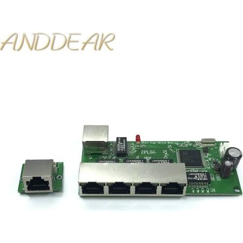 5-port Gigabit switch module is widely used in LED line 5 port 10/100/1000 m contact port mini switch module PCBA Motherboard