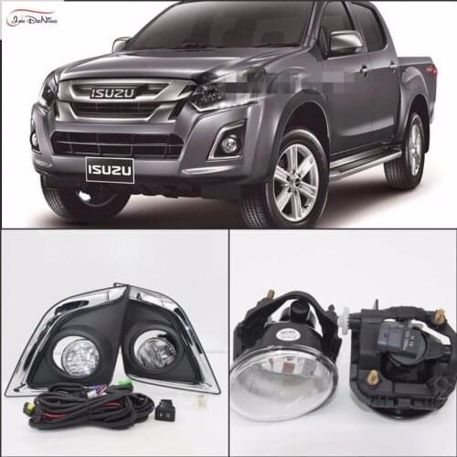 JanDeNing Car Fog Lights for ISUZU D-MAX CCV-SROSS HI-LANDER 4DR/2DR 2016 Clear Halogen bulb Front Fog Lights Bumper Lamps Kit