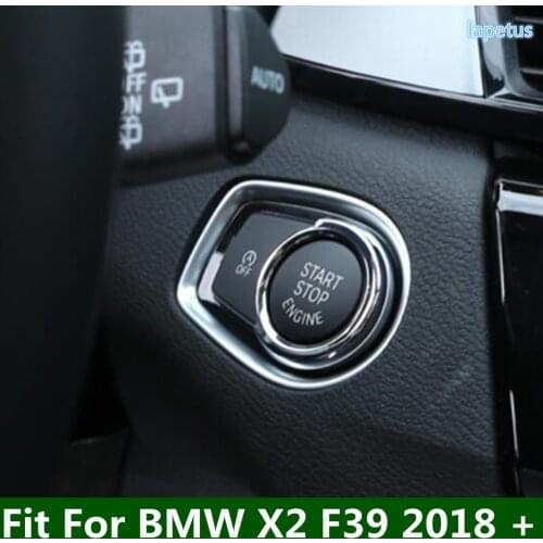 Lapetus Car Engine START Button Decoration Ring Cover Trim STOP Switch Accessories ABS For BMW X2 F39 2018 - 2021 Interior Parts