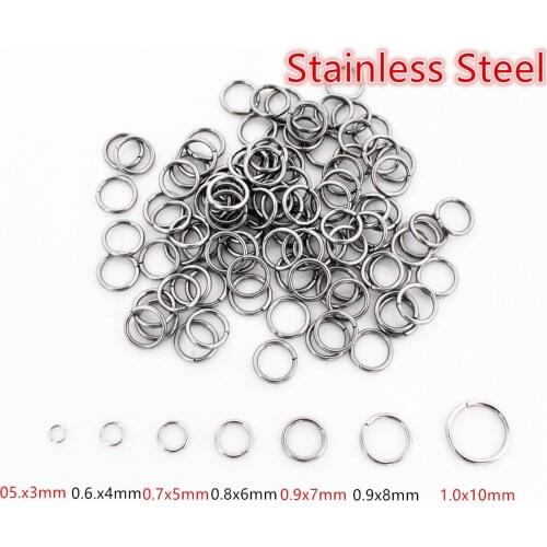 200pcs/Lot 3/4/5/6/7/8/10mm Stainless Steel DIY Jewelry Findings Open Single Loops Jump Rings & Split Ring for jewelry making