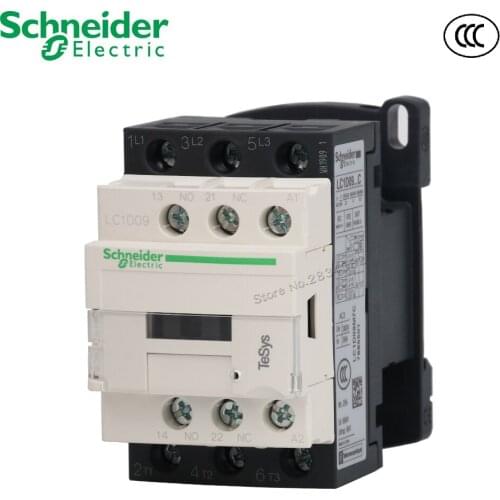 9A AC Contactor 4KW 380V 50/60Hz Coil Voltage AC 24V 110V 220V 380V 3NO 1NO+1NC LC1D Motor Control Contactor Schneider LC1D09M7C