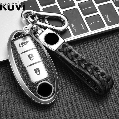 Leather Car Remote Key Case Cover Shell For Nissan X-Trail T32 T31 Juke J10 J11 Qashaqai Tiida Pathfinder Note For Infiniti Q50