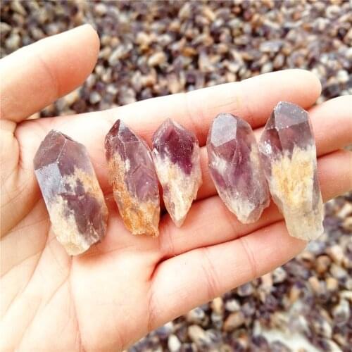 5pcs Natural quartz crystal point crystals and stones purple quartz amethyst specimen healing chakra gift home decor