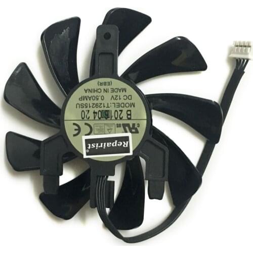 T129215SU GPU VGA Cooler Video Card Fan For Radeon Sapphire RX570 RX 570 RX470D 4G D5 ITX Graphics Card Cooling As Replacement