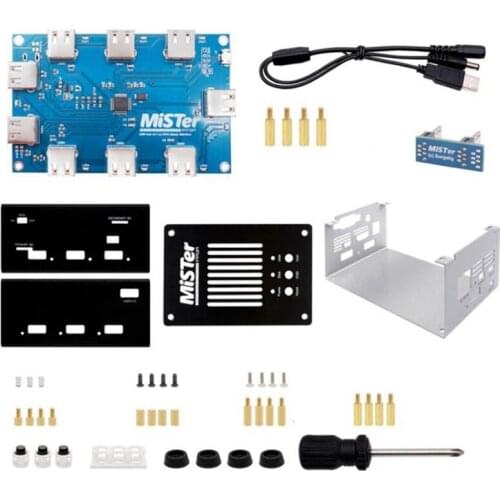 Metal Case for Mister FPGA Suit for DE10-Nano Main Board with Manual Welding USB Hub V2.1 Board for MisTer FPGA