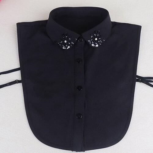 Fashion new cotton round-neck turn down detachable collar necklace High-grade shirt Decorative fake shirt floral female false