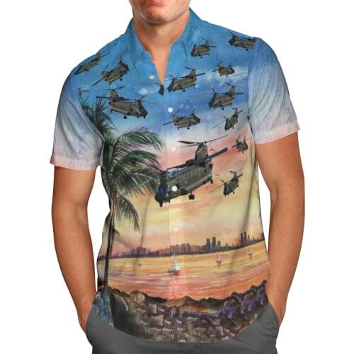 3D Printed Helicopter Shirt Hawaii Shirt Men Summer Fashion Short Sleeve Shirt Men Shirts 2021 Oversize shirt Chemise Homme 5XL