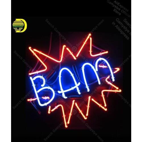 Neon light Signs for Bam explosive Neon Bulbs sign Lamps Glass Engineering Basketball Team Sign Lighting Neon Decoration Sailing