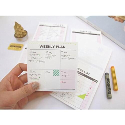 New Cute Student Desk 2021 Year Time Organizer Pad Stationery,candy Monthly Weekly Daily Planner List Memo Pad/note Pad
