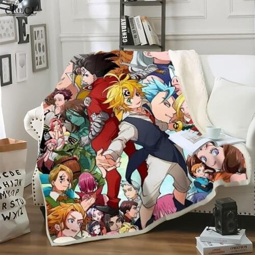 Anime Blanket The Seven Deadly Sins Printing Child Adult Thick Quilt Home Life Picnic Travel Fashion Throw Blanket