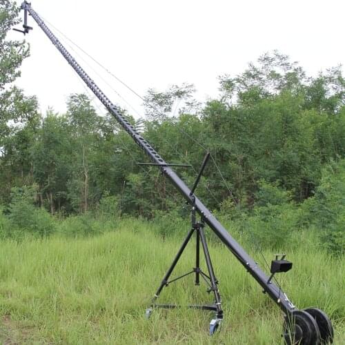 Control DV Controller Professional DV Camera Crane Jib 10m 12m square for Video Camera filming with 3 axis motorized head