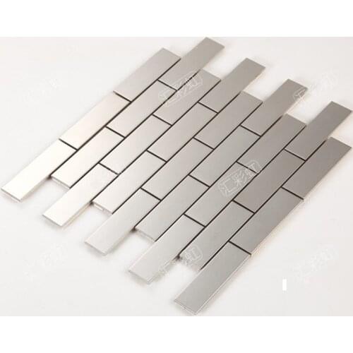 Simply mordern metal stainless steel mosaic tile TV background living room KTV bar decoration