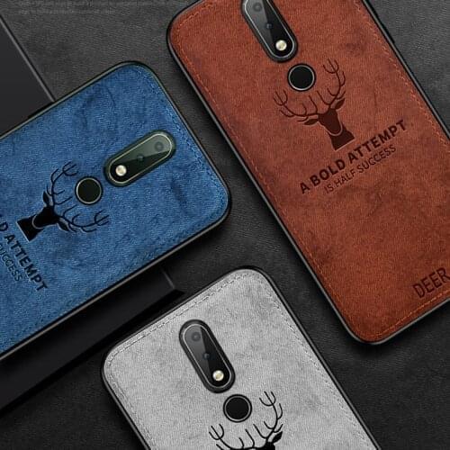 Luxury Canvas Deer Pattern Cloth Slim Soft TPU Protective Phone Case Back Cover for OnePlus 6T OnePlus 7 Pro OnePlus 7T Pro 8T