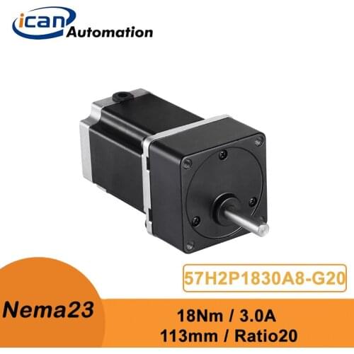 ICAN Stepper Motor 23 Nema 18Nm 3A Ratio20 Gearmotor
