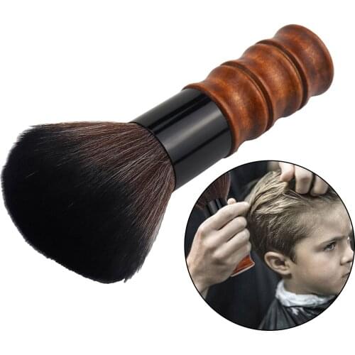 Neck Hair Brush Natural Fiber Cleaning Kit for Hair Sweep Hair Styling Tool Soft Black Neck Face Duster Beard Brushes