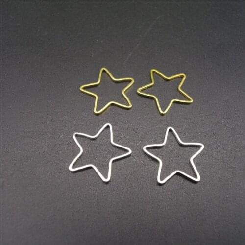 20pcs 18/20/23/30mm Gold Cooper Stars Connectors DIY Earrings Making Pendants Charms Women Fashion Jewelry Accessories