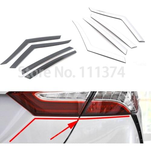 Carbon Look Chrome Rear Taillight Trim for Toyota Camry XV 70 2018 2019 2020 Cover Decoration ABS Accessories
