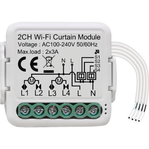 Tuya WiFi Intelligent Curtain Switch Module Intelligent Two-way Switch Intelligent Home Curtain Modification Module