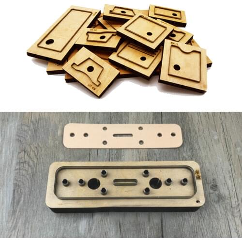 Japan Steel Blade Leathercraft Hollow Punch Knife Mould Template DIY Belt Connect Cutter Hand Leather Tools Dies Wood Dies