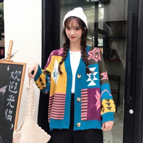 AIYANGA New Autumn Winter 2019 Women knit Cardigan Sweater Coat Long loose female Thick shawl knitted jacket female 2 color