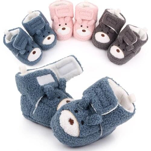 Winter Baby Girls Boys Keep Warm Shoes First Walkers Anti-slip Warm Infant Crib Shoes Newborn Toddler Infant Girl Footwear Shoes