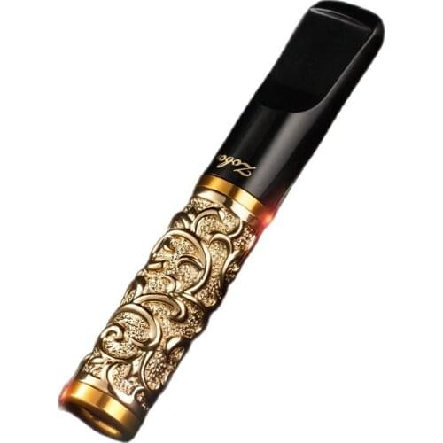 Zobo Metal Gold Pattern Filter Cigarette Holder Cleaning Circulation Mouthpiece MenS Filter Tip Smoking Set