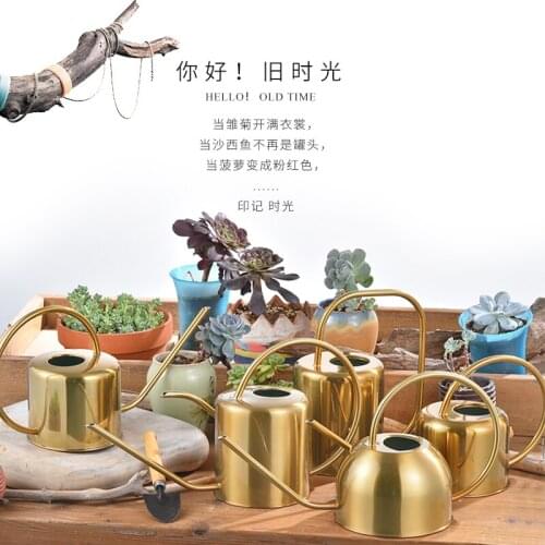 1.5L Metal stainless steel watering cans for flowers Long Mouth gardening decorative home Ornaments craft spray sprinkling Pot