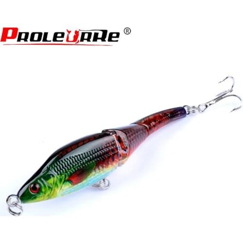 1Pcs Multi-part Fishing Lures 95mm 8g 3 Section Minnows Crankbait Wobblers Bass Fish Slowly sinking Swimbait Fishing tackle