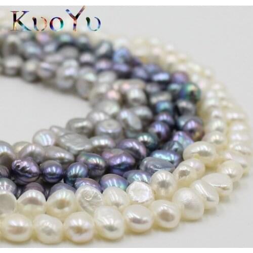 3-5mm Natural Irregular White Grey Freshwater Pearl Loose Spacer Beads For Jewelry Making DIY Bracelet Necklace 15"Strand/Inches