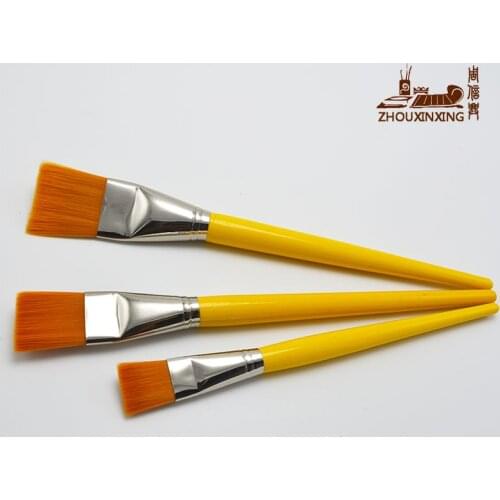 3pcs Crafts brush Big Nylon hair level head row pen oil painting brush painting brush art supplies wooden cleaning brush