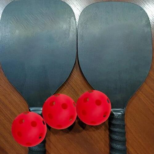 3Pcs Pack Durable Outdoor Pickleball Balls 40 Holes Training Pickleball Accessories 74mm Standard Pickle Ball Balls