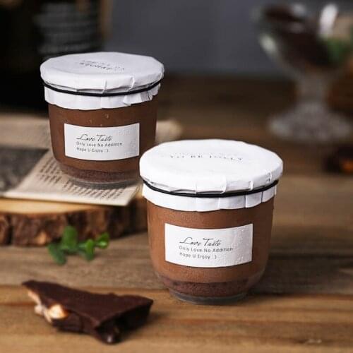 50pcs Net red disposable yogurt cup 200ml pudding jelly packaging box cake pastry clear plastic cup ice cream cups with lids